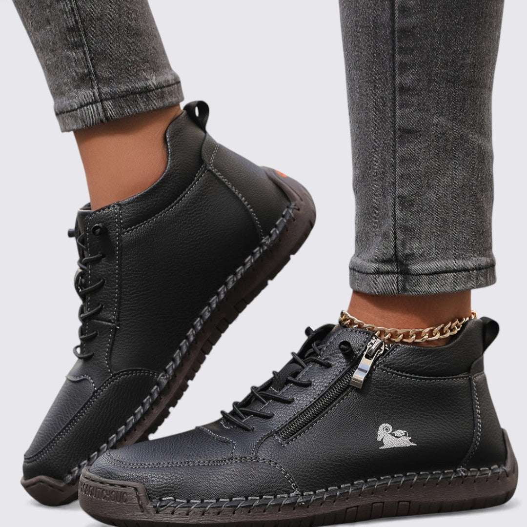 Bottines montantes pour femme avec fermeture à glissière – Confortables, Stylées & Polyvalentes