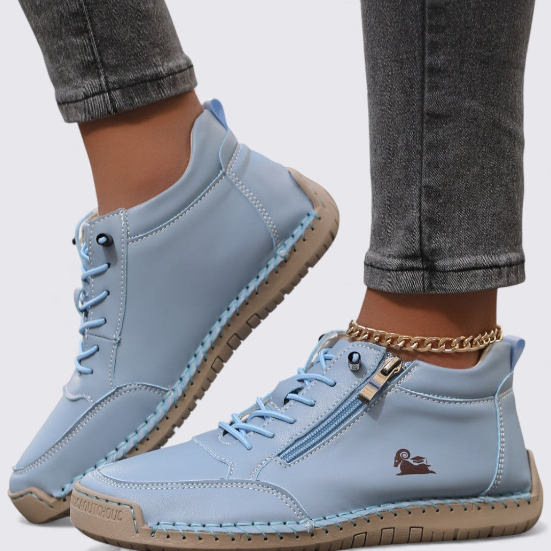 Bottines montantes pour femme avec fermeture à glissière – Confortables, Stylées & Polyvalentes