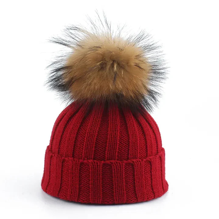 Bonnet Femme avec Pompon | Tricot Doux & Forme Ajustée