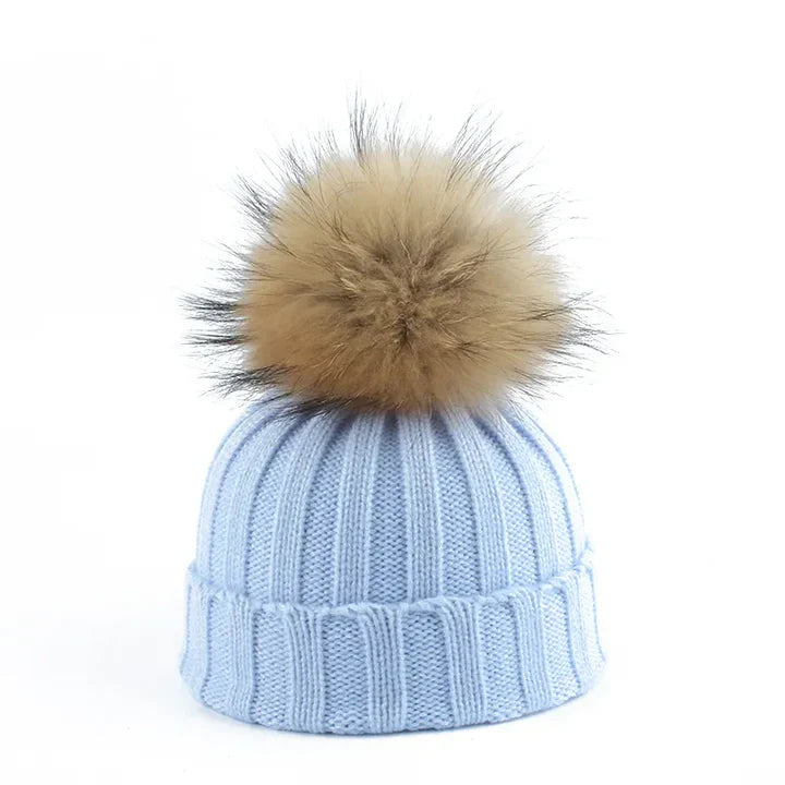 Bonnet Femme avec Pompon | Tricot Doux & Forme Ajustée