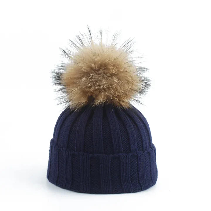 Bonnet Femme avec Pompon | Tricot Doux & Forme Ajustée