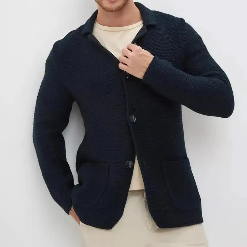 Blazer Homme en Maille Structurée | Style Casual Élégant