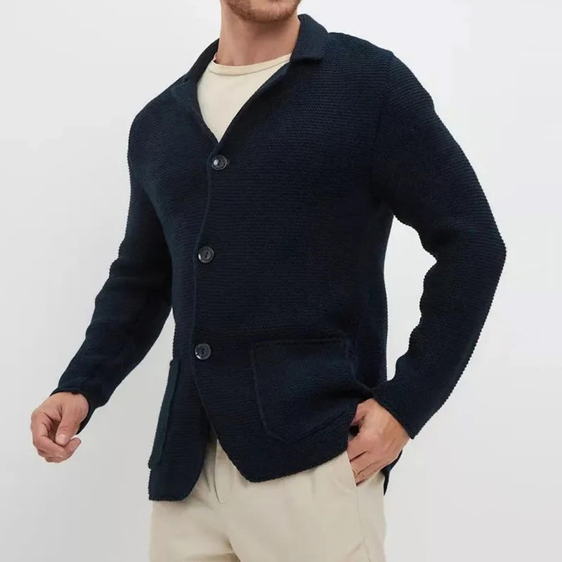 Blazer Homme en Maille Structurée | Style Casual Élégant