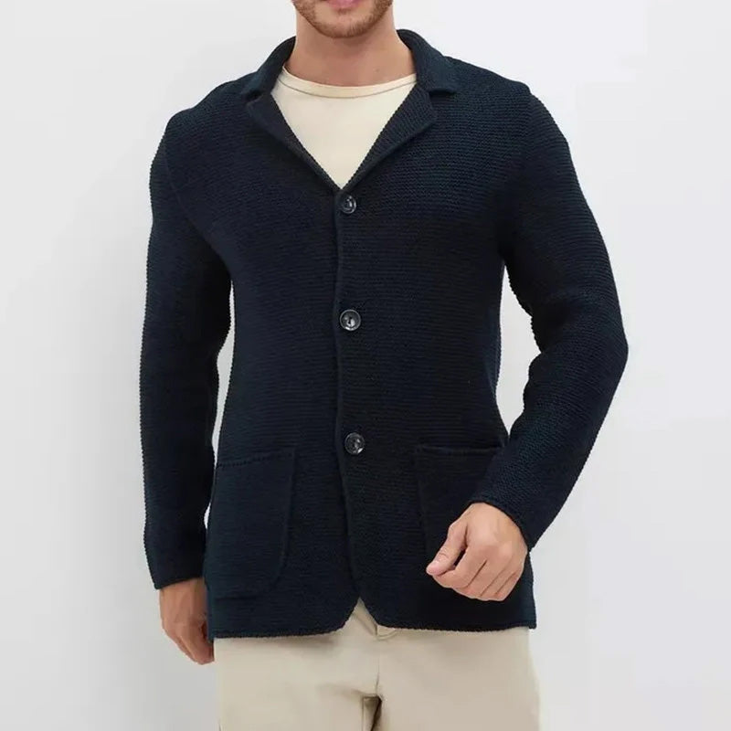 Blazer Homme en Maille Structurée | Style Casual Élégant