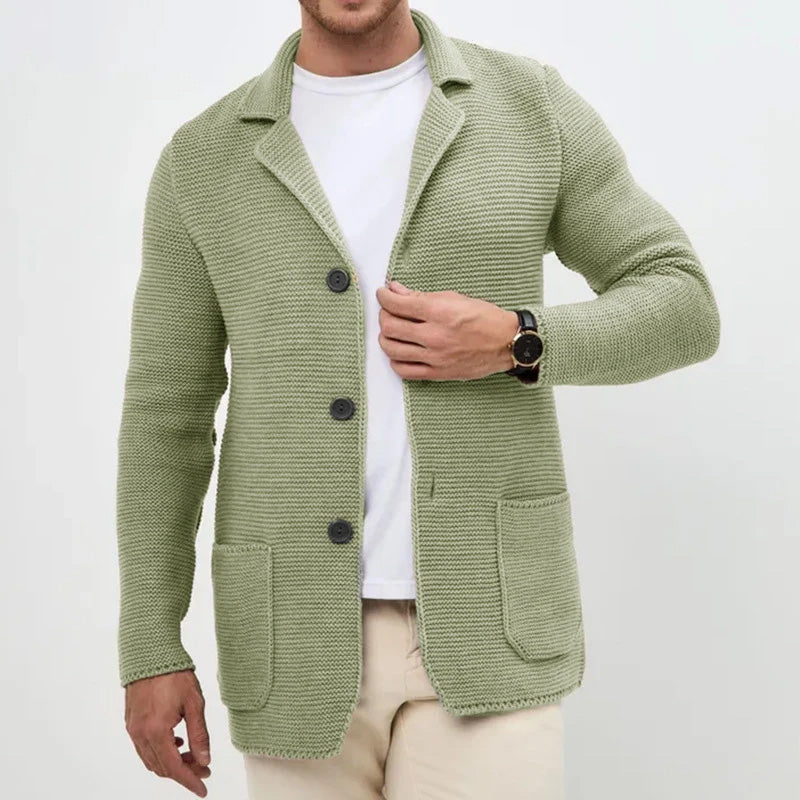 Blazer Homme en Maille Structurée | Style Casual Élégant