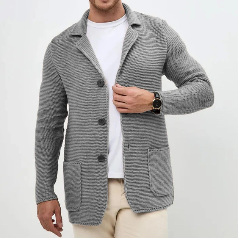 Blazer Homme en Maille Structurée | Style Casual Élégant