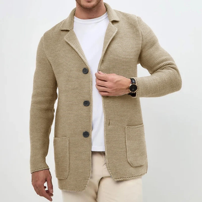 Blazer Homme en Maille Structurée | Style Casual Élégant