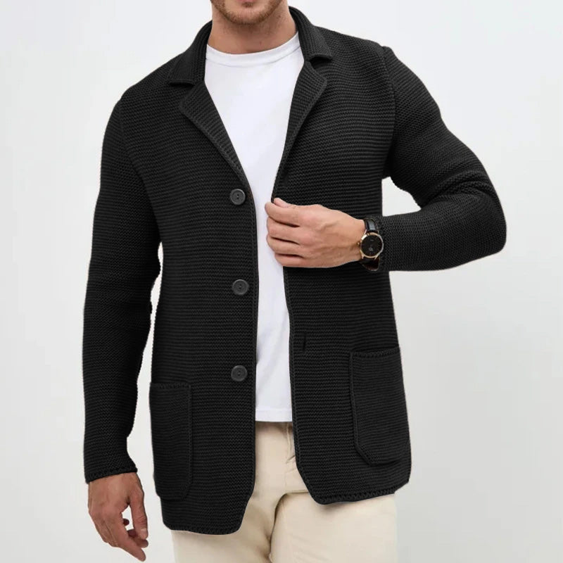 Blazer Homme en Maille Structurée | Style Casual Élégant