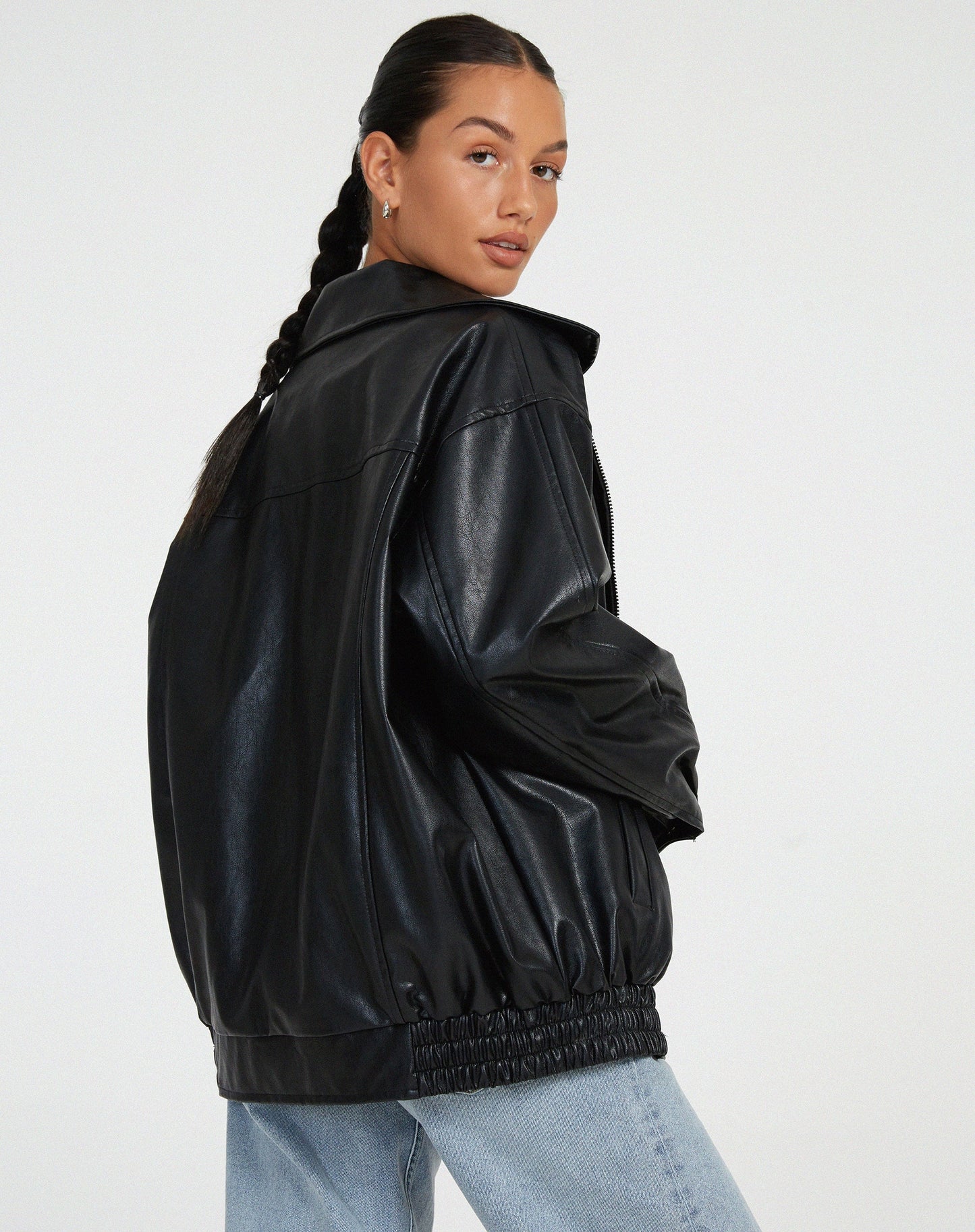 Axelle | Veste Oversize Élégante pour Femmes avec Col à Revers et Fermeture Zippée