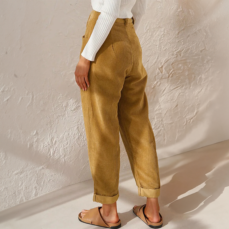 Pantalon taille haute coupe fluide – Confort, style & élégance décontractée
