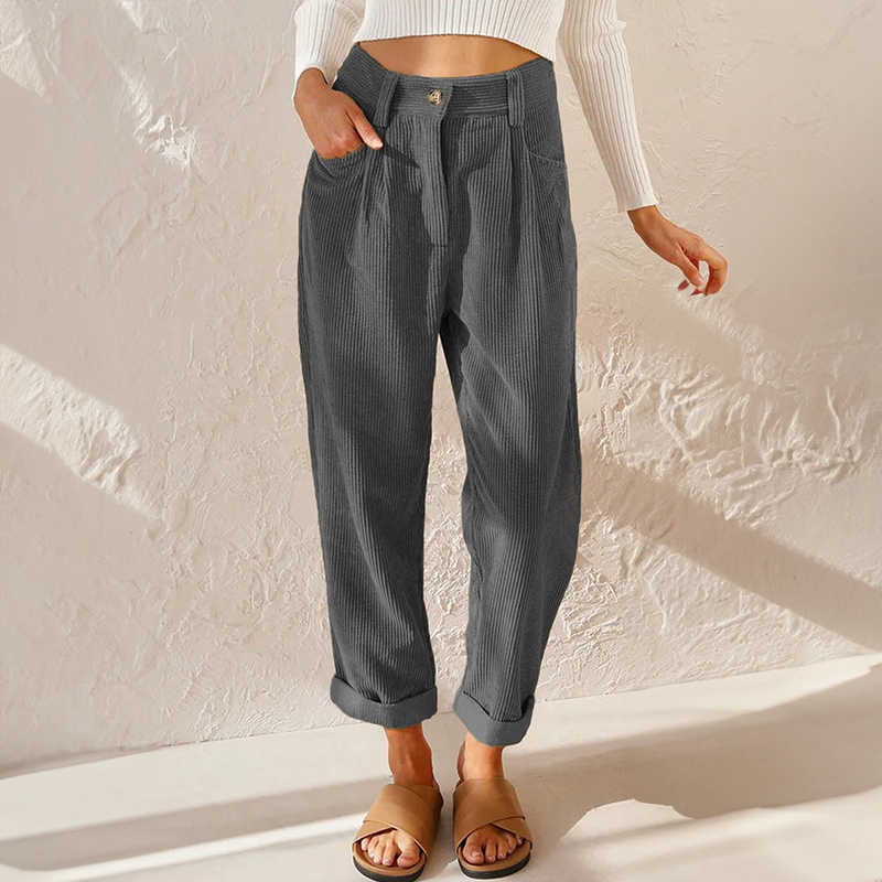 Pantalon taille haute coupe fluide – Confort, style & élégance décontractée