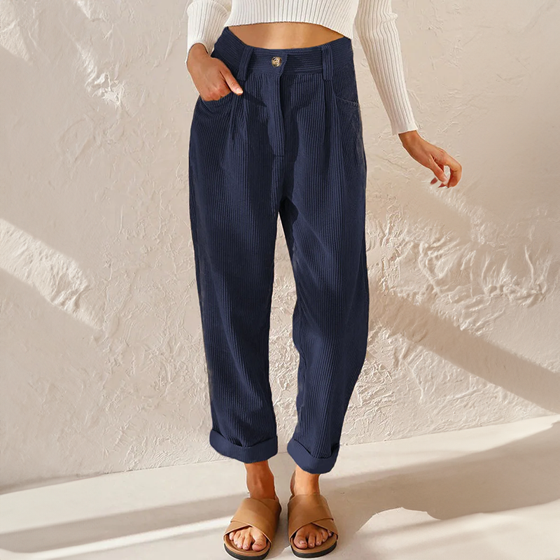 Pantalon taille haute coupe fluide – Confort, style & élégance décontractée