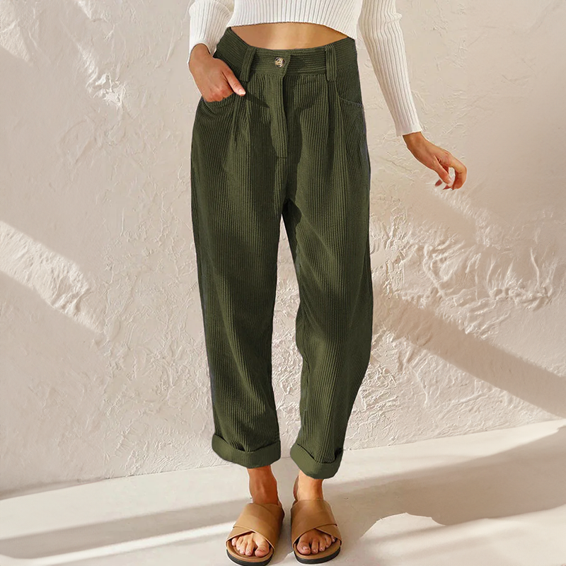 Pantalon taille haute coupe fluide – Confort, style & élégance décontractée