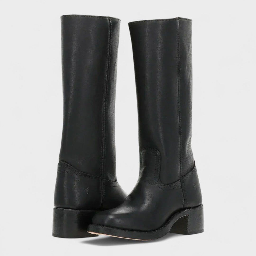 Bottes Femme Montantes | Talon Bloc et Cuir Synthétique