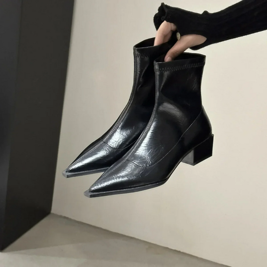 Bottines Élégantes à Bout Pointu Femme | Chaussures Chic et Confortables