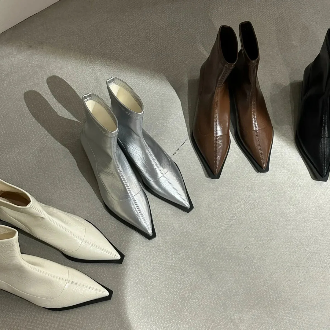 Bottines Élégantes à Bout Pointu Femme | Chaussures Chic et Confortables