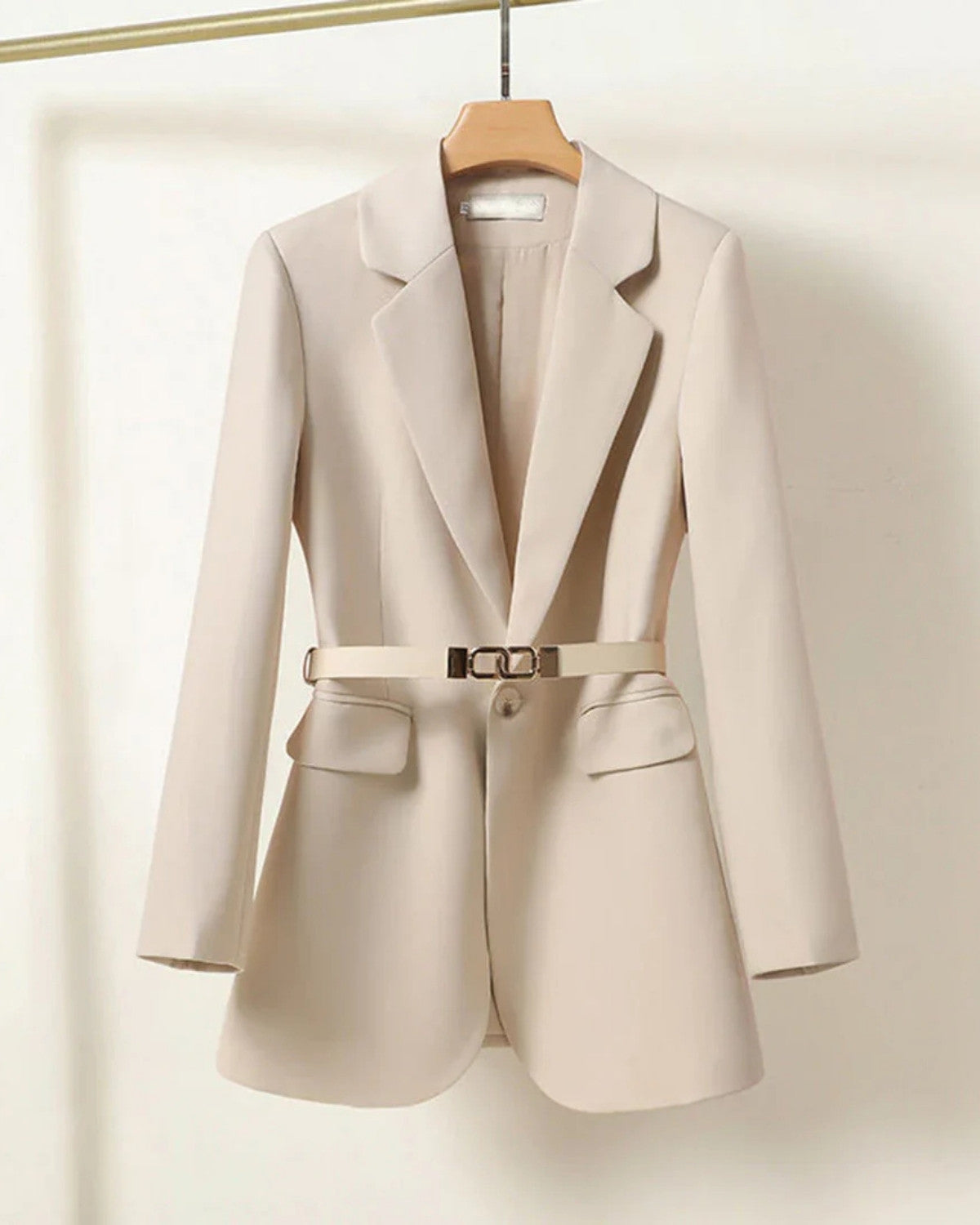 Odette | Blazer Long Ceinturé Élégant pour Femme, Bureau et Casual