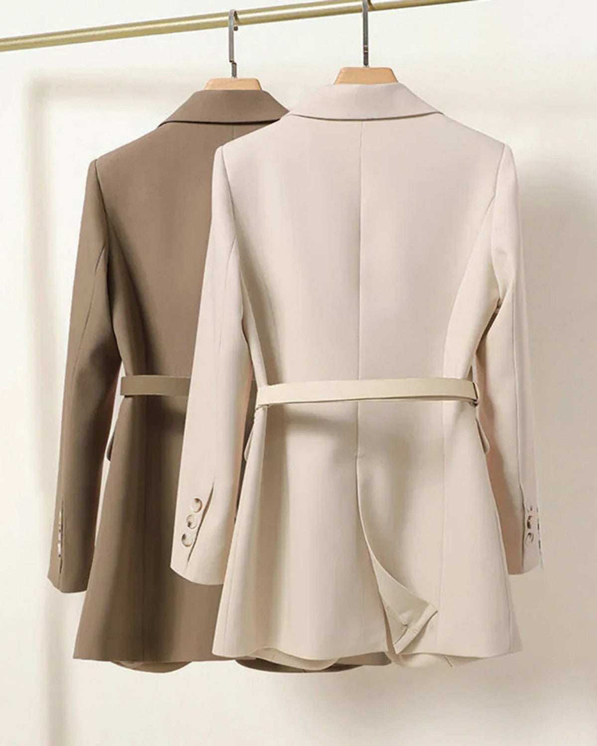 Odette | Blazer Long Ceinturé Élégant pour Femme, Bureau et Casual