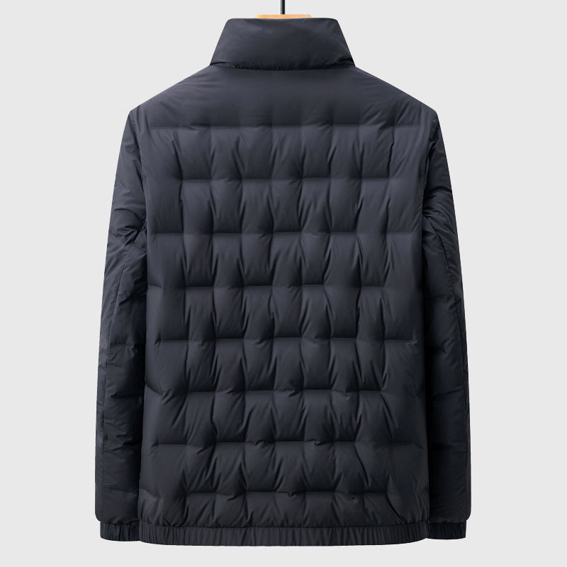 Veste matelassée légère pour homme avec col montant — style polyvalent pour automne et printemps