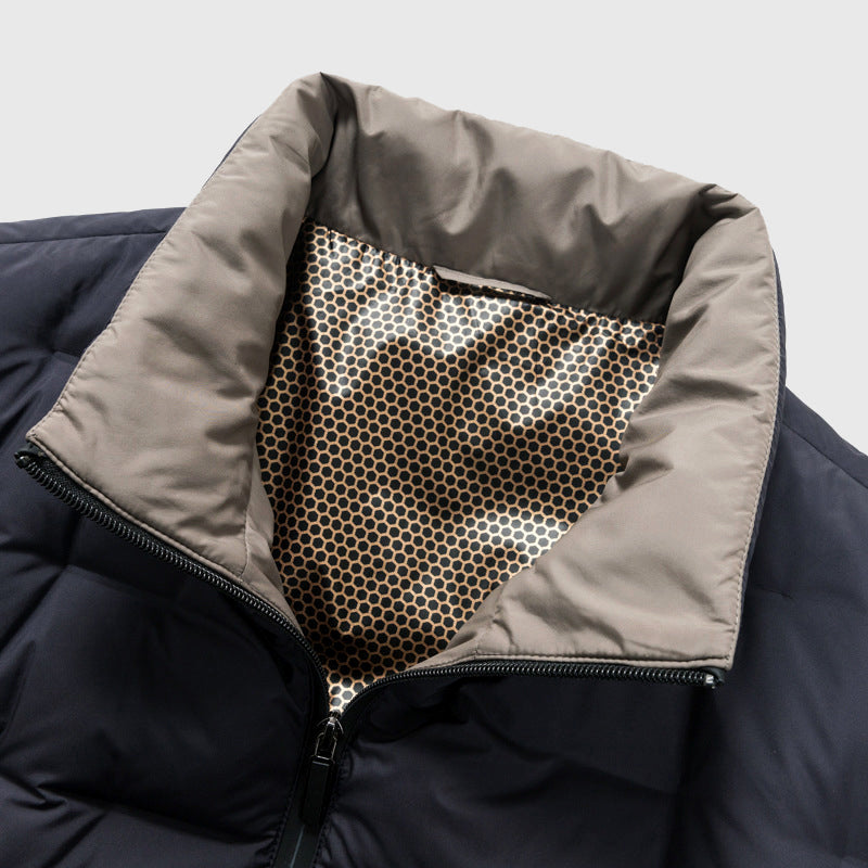 Veste matelassée légère pour homme avec col montant — style polyvalent pour automne et printemps