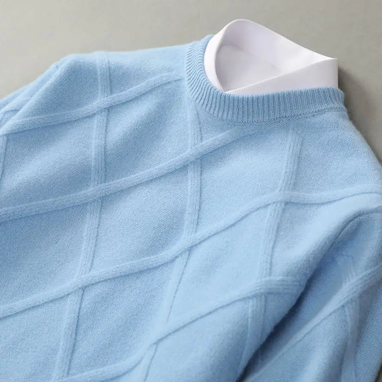 Pull en cachemire structuré pour homme — élégance et confort premium