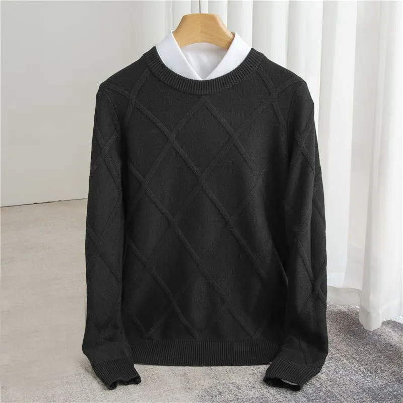 Pull en cachemire structuré pour homme — élégance et confort premium