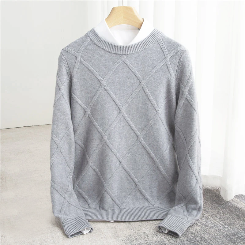 Pull en cachemire structuré pour homme — élégance et confort premium