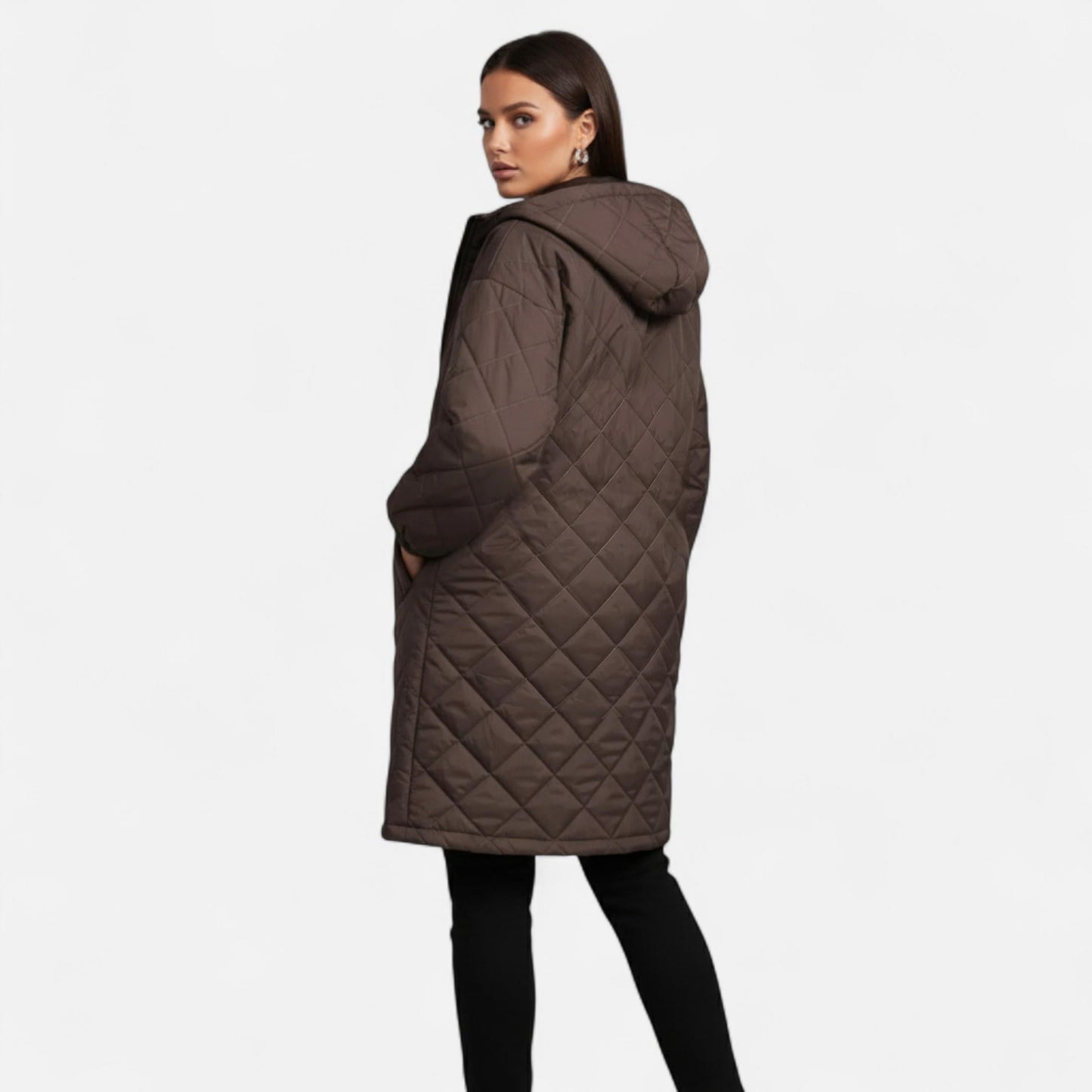 Quilted Hooded Jacket Femme | Veste Matelassée Automne Hiver | Élégance Chaude & Style Intemporel