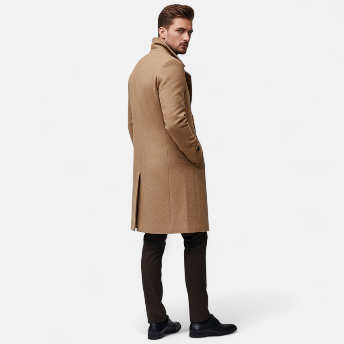 Manteau Homme Structuré à Revers Classique – Élégant, Confortable & Polyvalent