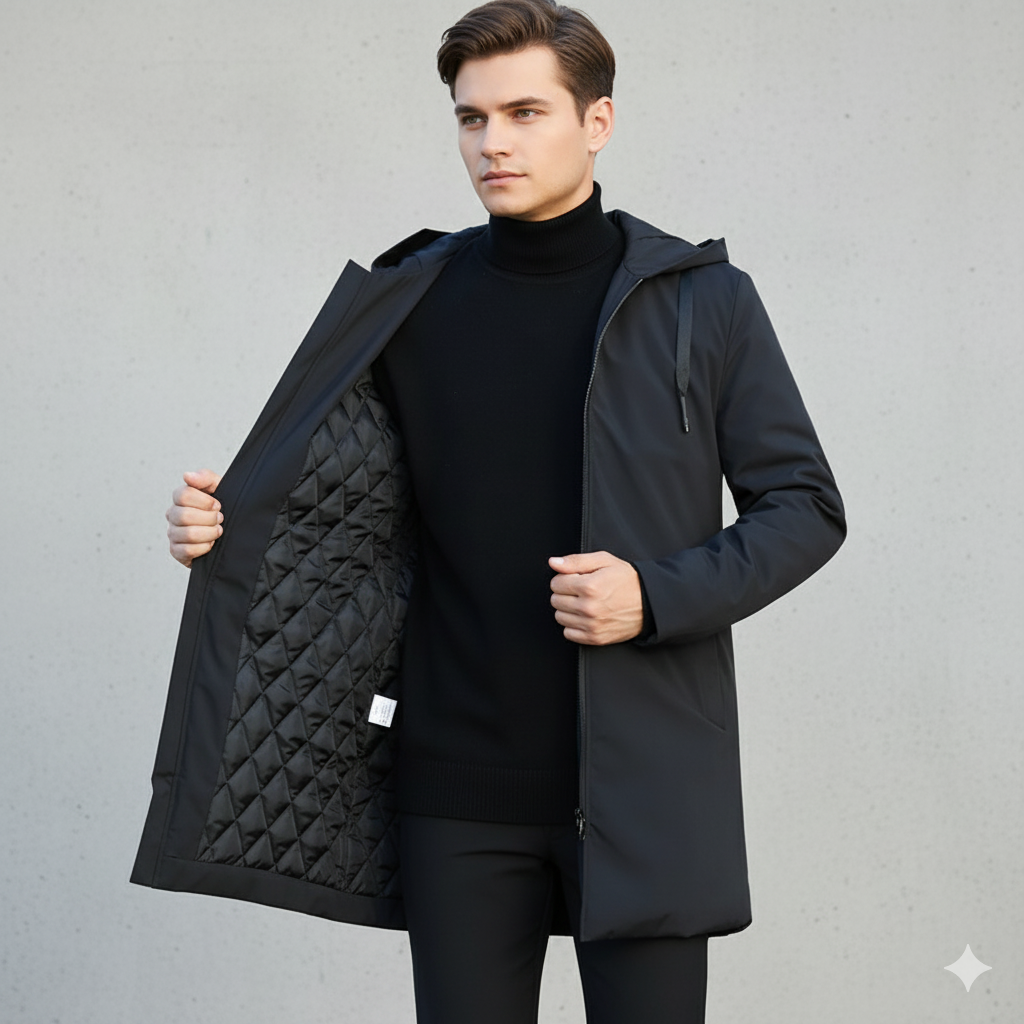 Veste d’Hiver Homme avec Capuche | Imperméable, Coupe-Vent & Chaude pour l’Automne et l’Hiver