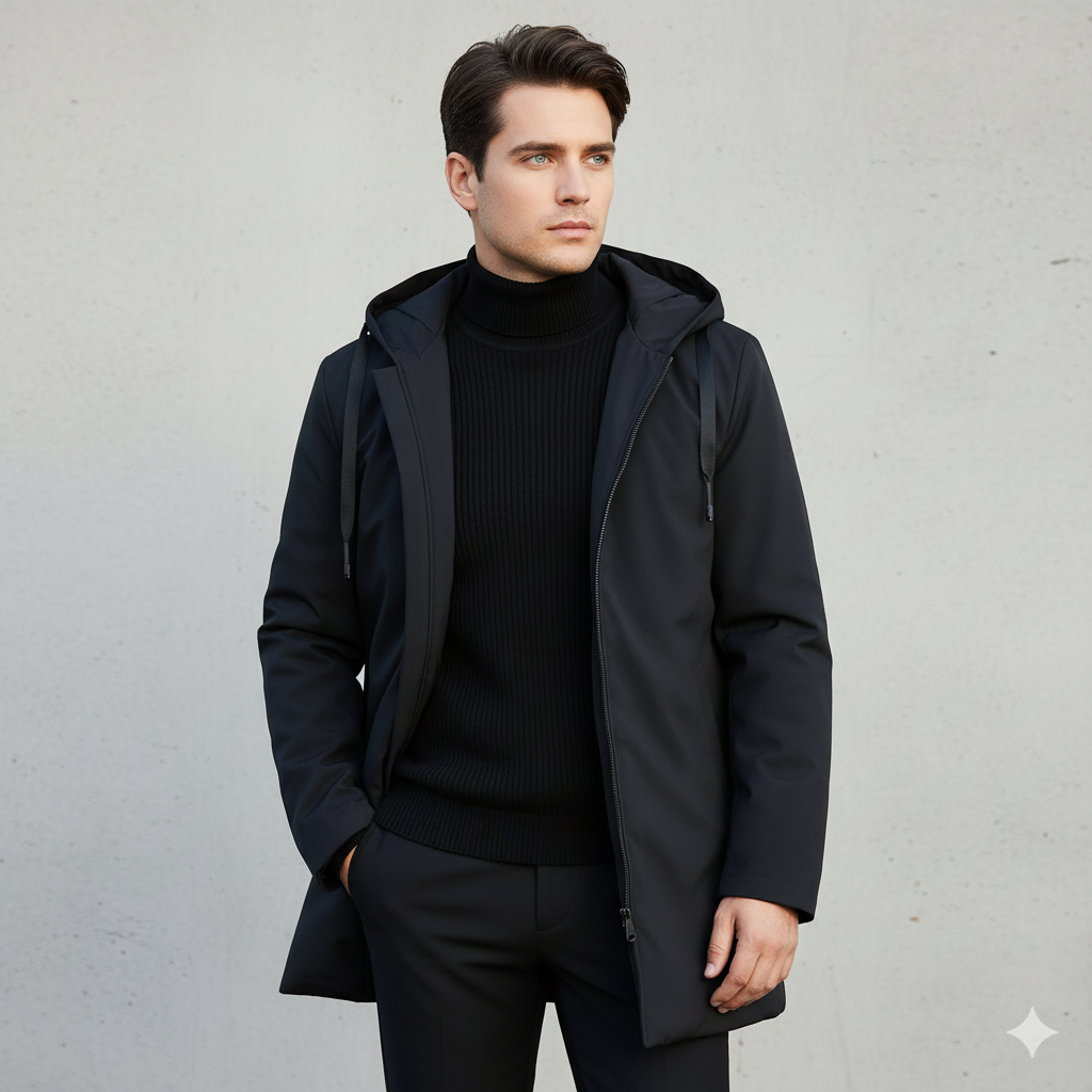 Veste d’Hiver Homme avec Capuche | Imperméable, Coupe-Vent & Chaude pour l’Automne et l’Hiver