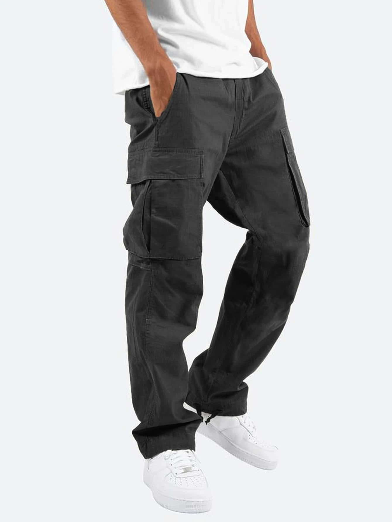 Cargo Pants Homme | Pantalon Cargo Décontracté | Tissu Doux et Poches Multiples