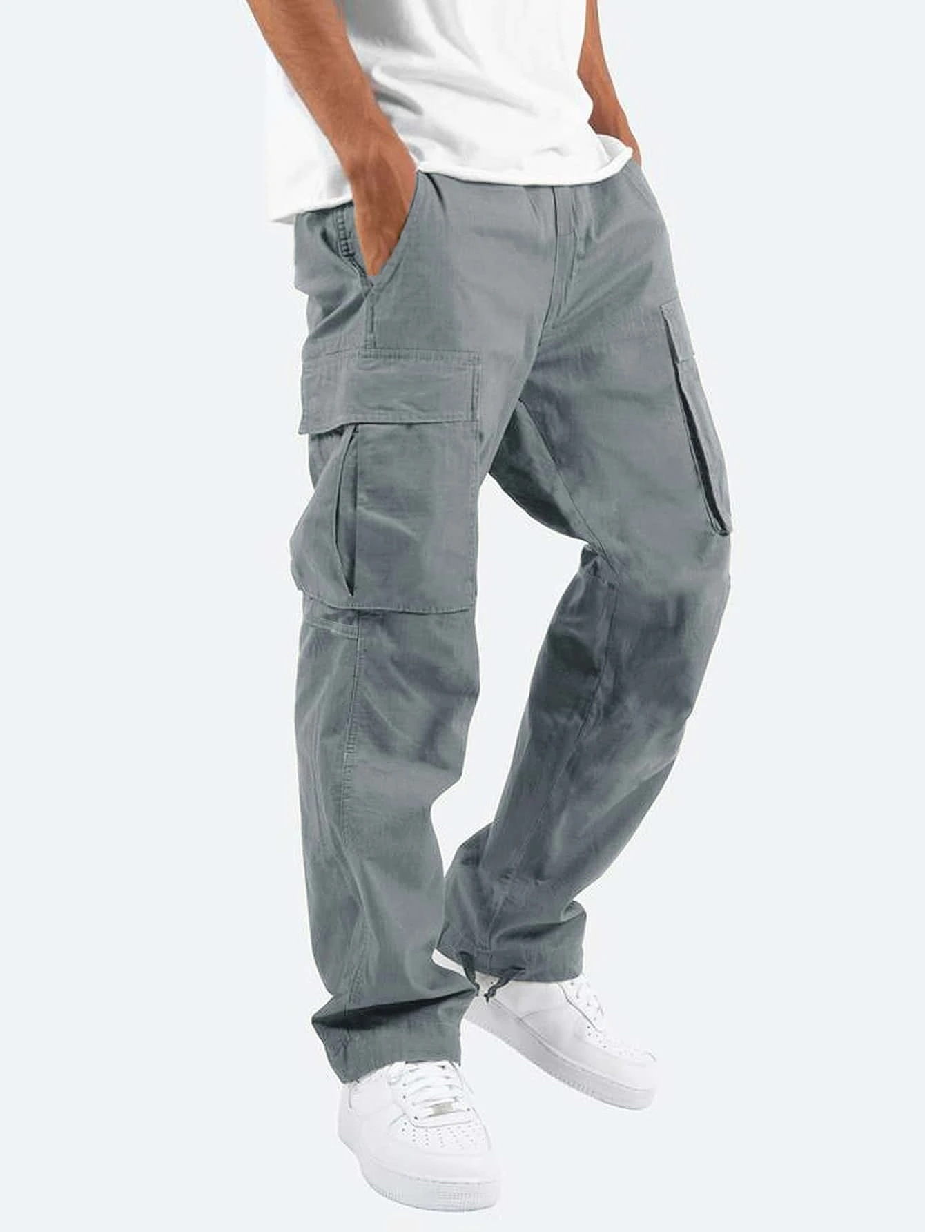 Cargo Pants Homme | Pantalon Cargo Décontracté | Tissu Doux et Poches Multiples