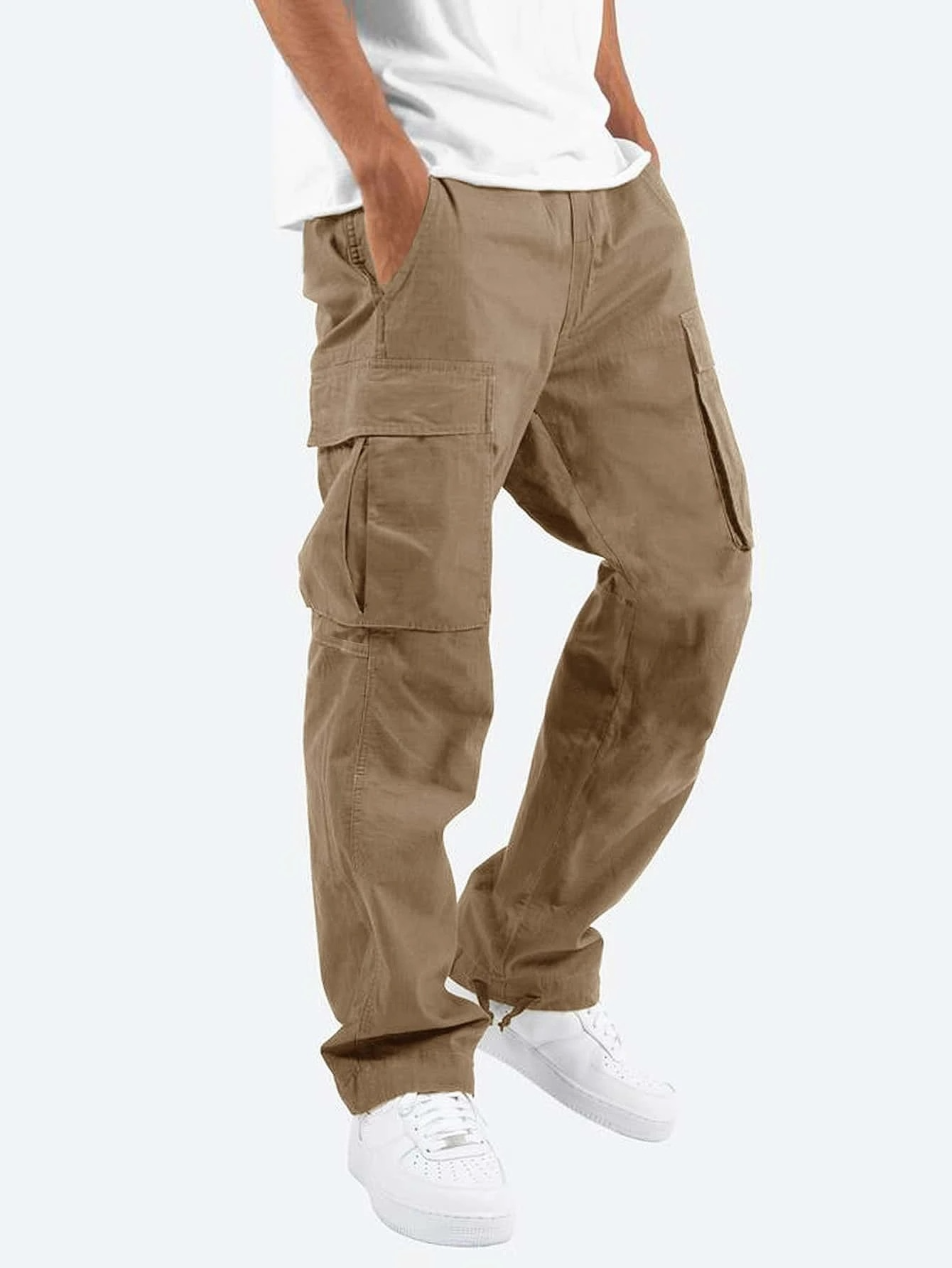 Cargo Pants Homme | Pantalon Cargo Décontracté | Tissu Doux et Poches Multiples