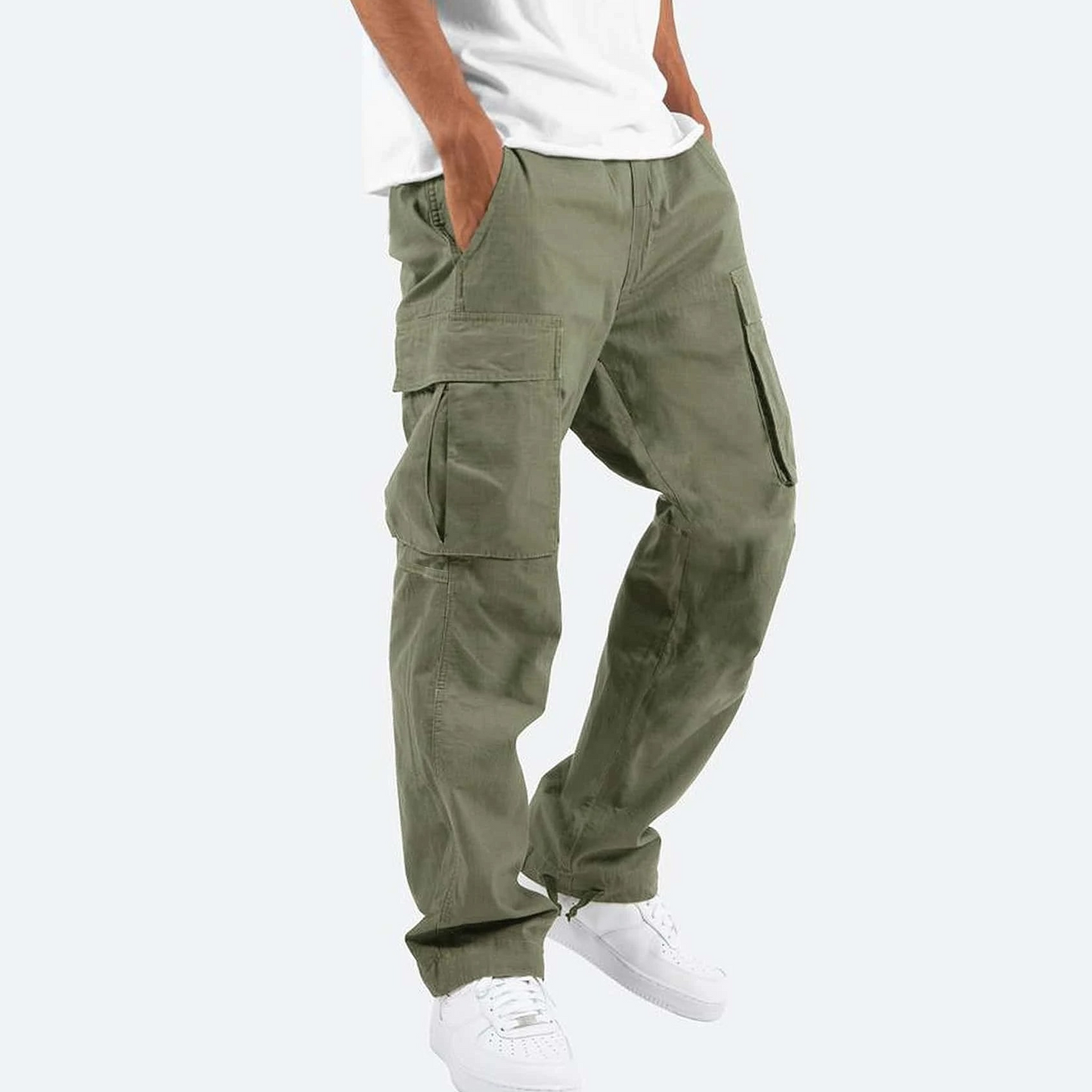 Cargo Pants Homme | Pantalon Cargo Décontracté | Tissu Doux et Poches Multiples