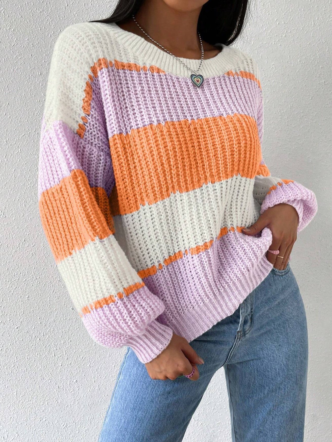 Striped Comfort Sweater Femme | Pullover Rayé Douillet et Élégant