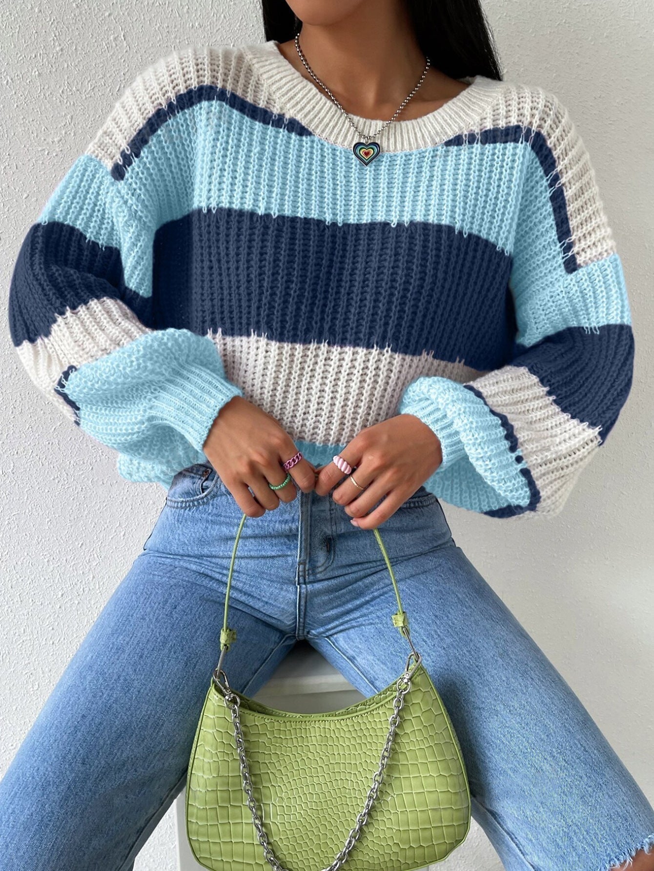 Striped Comfort Sweater Femme | Pullover Rayé Douillet et Élégant