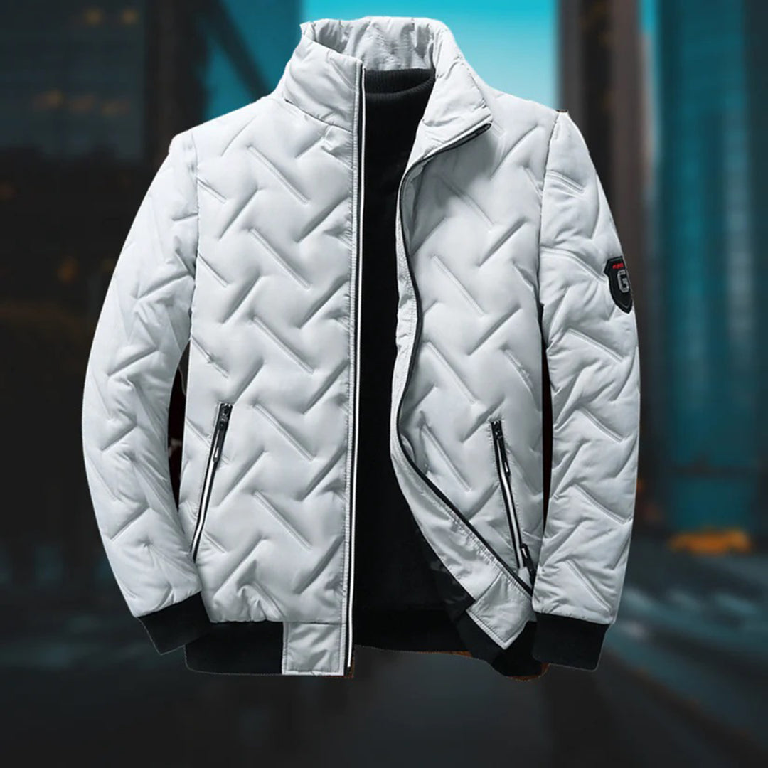 Auguste | Veste Matelassée Homme Légère Hiver à Col Montant et Fermeture Zip Intégrale