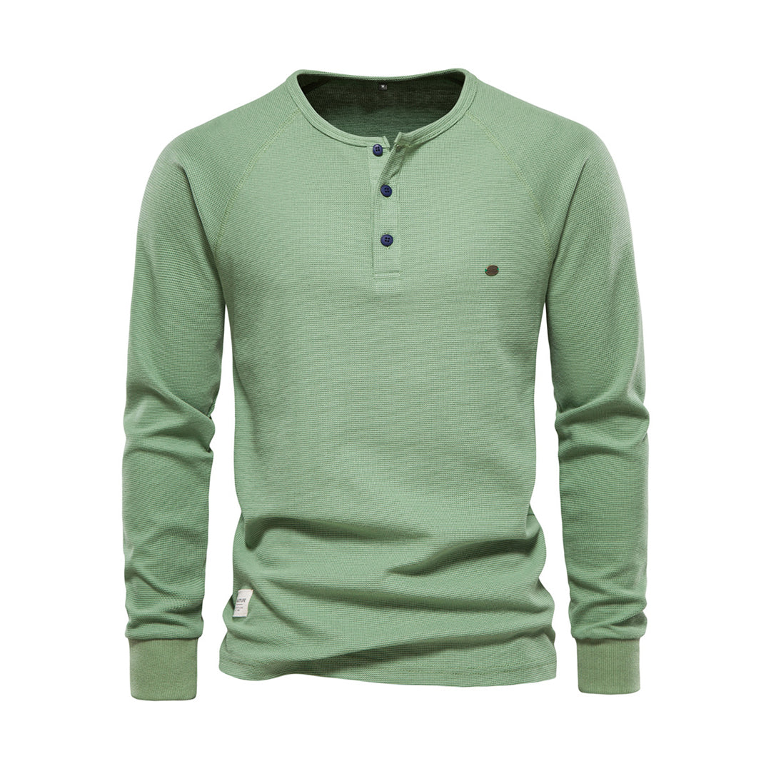 Henley Homme à Manches Longues | Confort & Style Quotidien