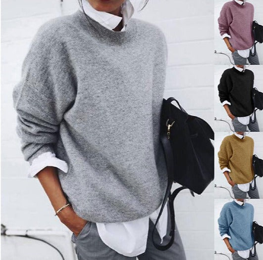Florence | Pull Femme Col Rond, Tricot Doux et Confortable
