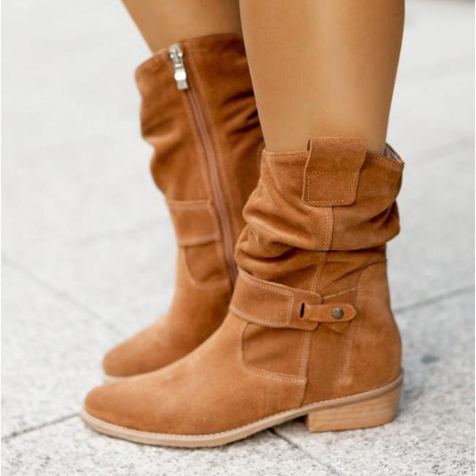Rosea | Bottines en Suède à Fermeture Latérale pour Femme