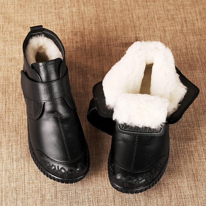 Adélie | Bottines Femme Imperméables avec Doublure Chaude en Fausse Fourrure