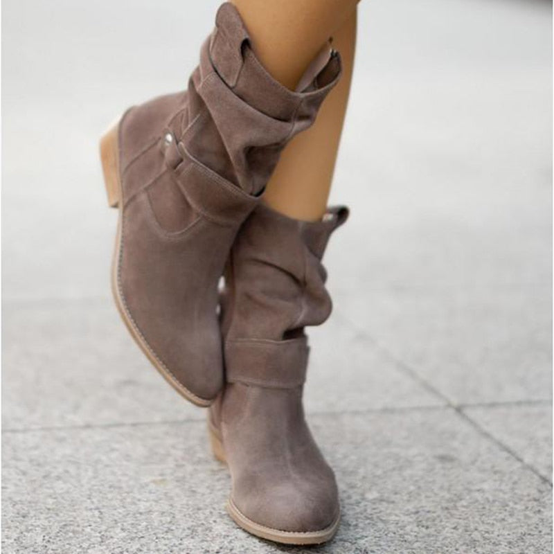 Rosea | Bottines en Suède à Fermeture Latérale pour Femme