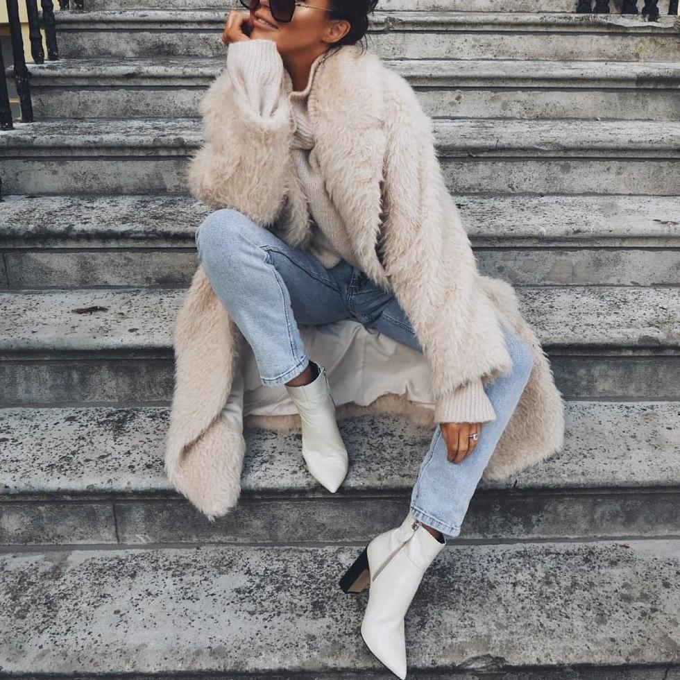 Simone | Manteau Teddy Long Beige Femme Chaud et Doux