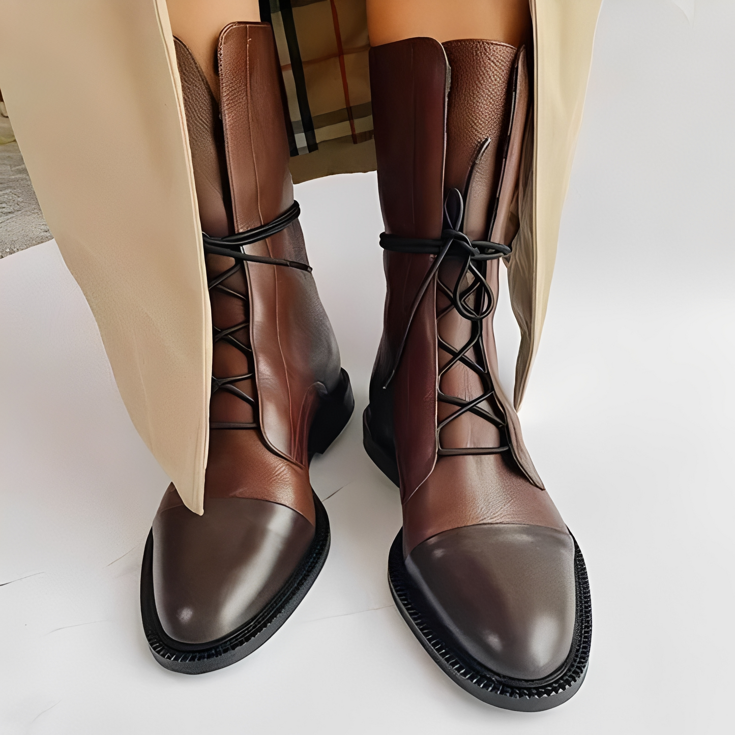 Bottines Femme en Cuir à Lacets | Élégantes et Confortables