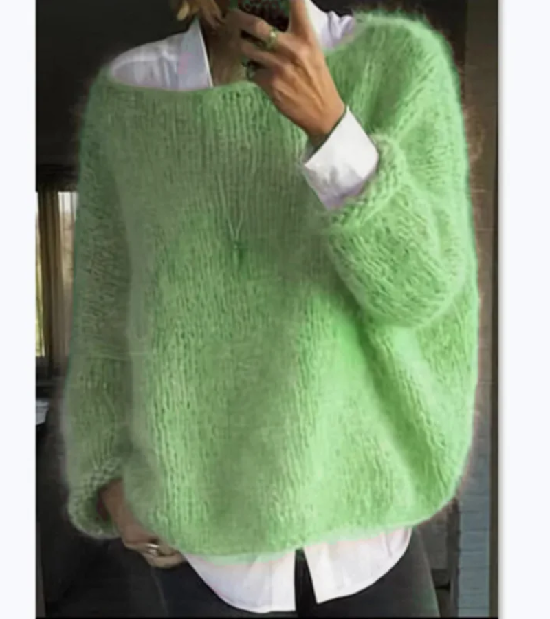 Nadine | Pull Femme Oversize Tricot Uni Confortable et Tendance