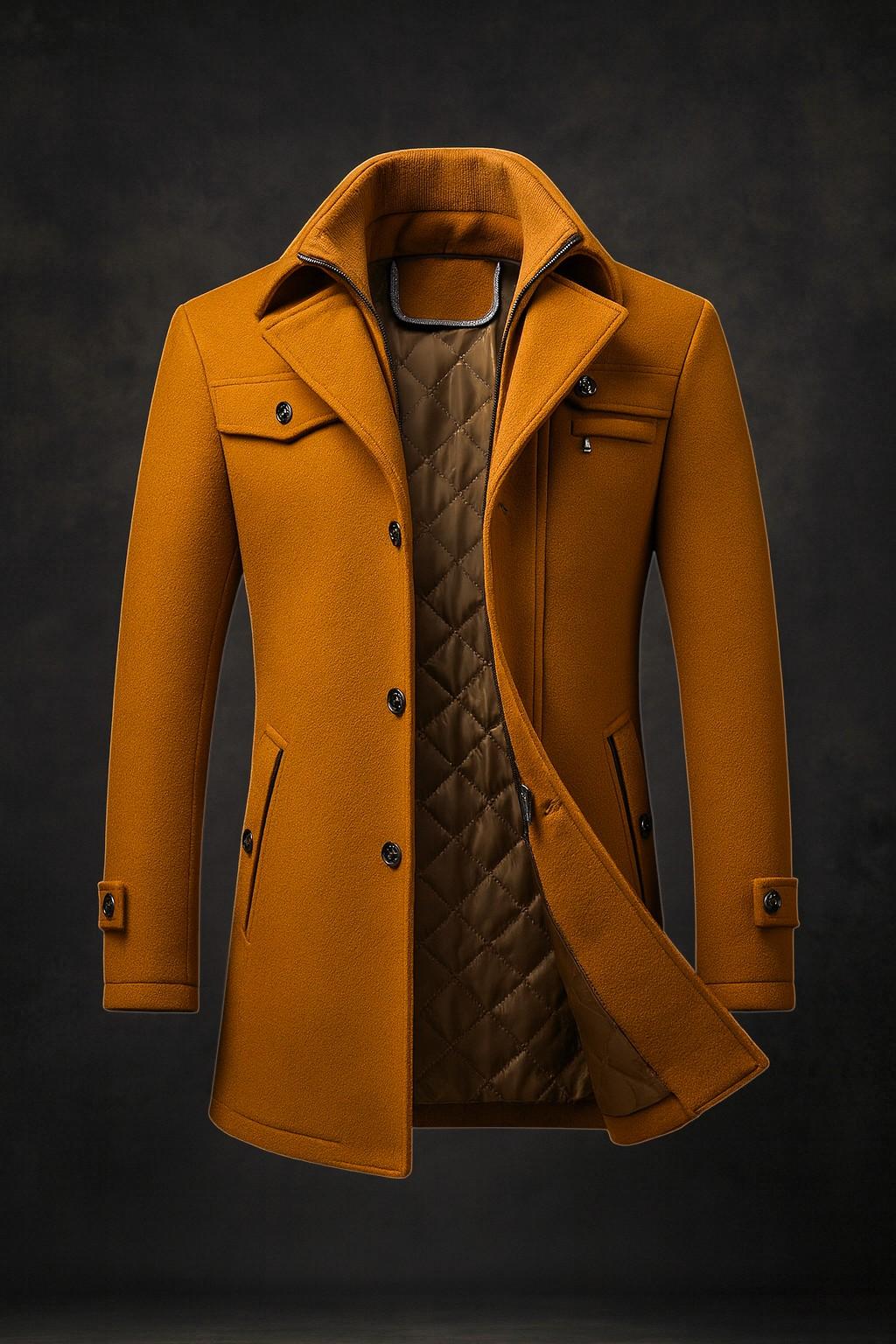 Manteau Homme Élégant | Doublure Matelassée Chaude