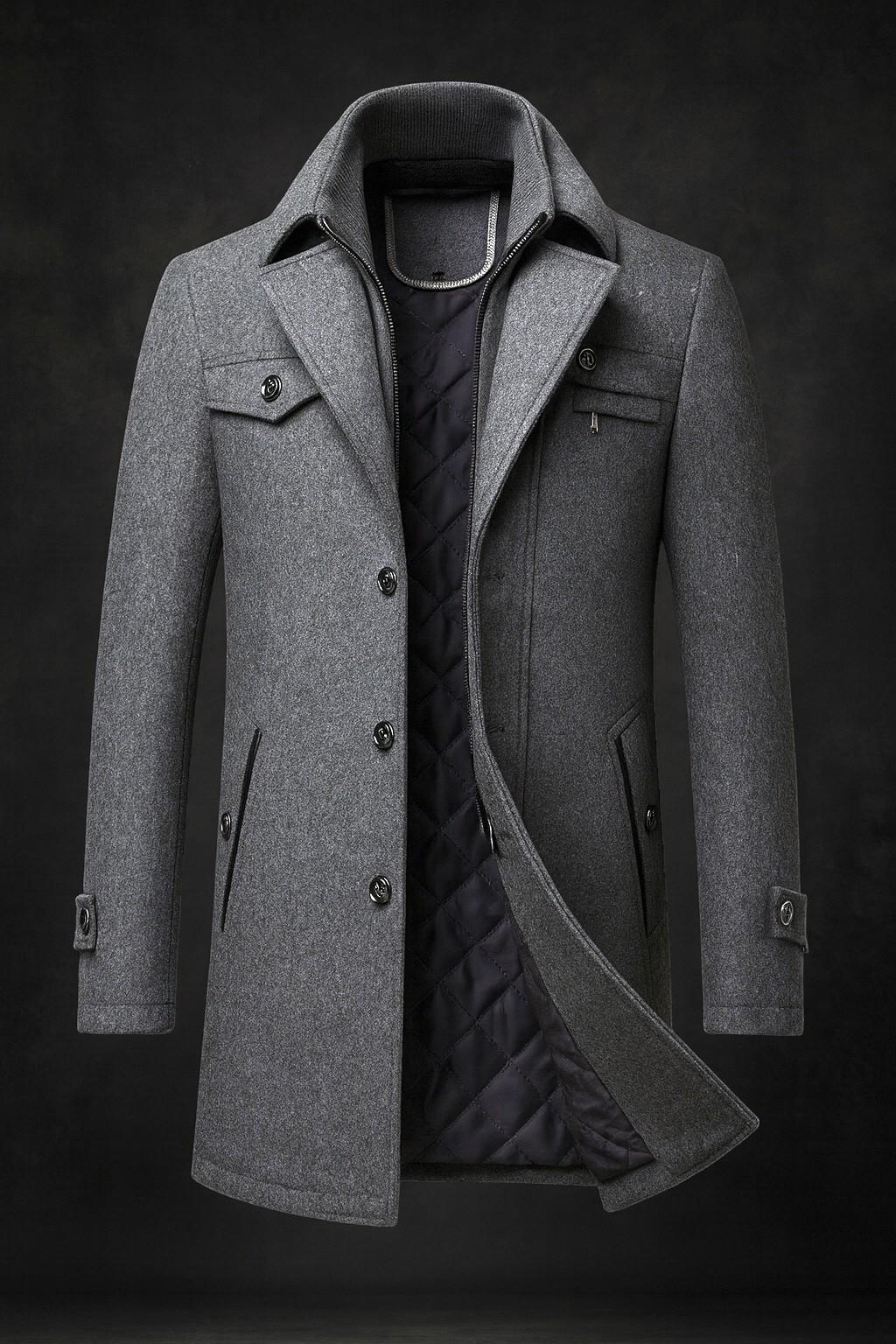 Manteau Homme Élégant | Doublure Matelassée Chaude