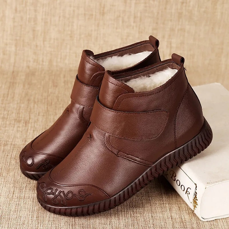 Adélie | Bottines Femme Imperméables avec Doublure Chaude en Fausse Fourrure
