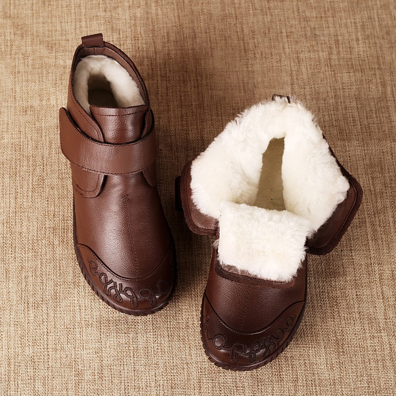 Adélie | Bottines Femme Imperméables avec Doublure Chaude en Fausse Fourrure